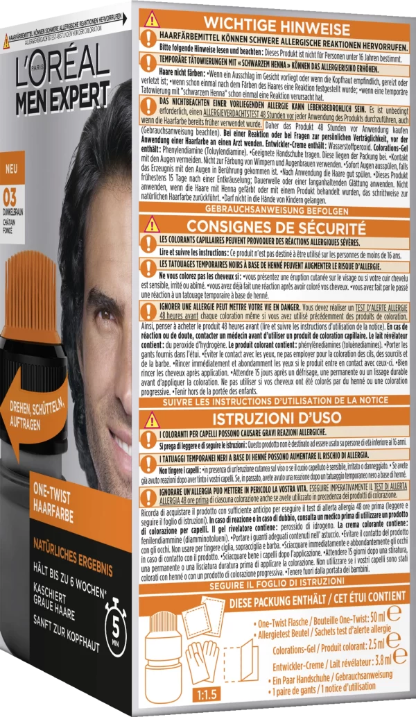 L’Oréal Paris Men Expert One-Twist Haarfarbe 03 Dunkelbraun 3
